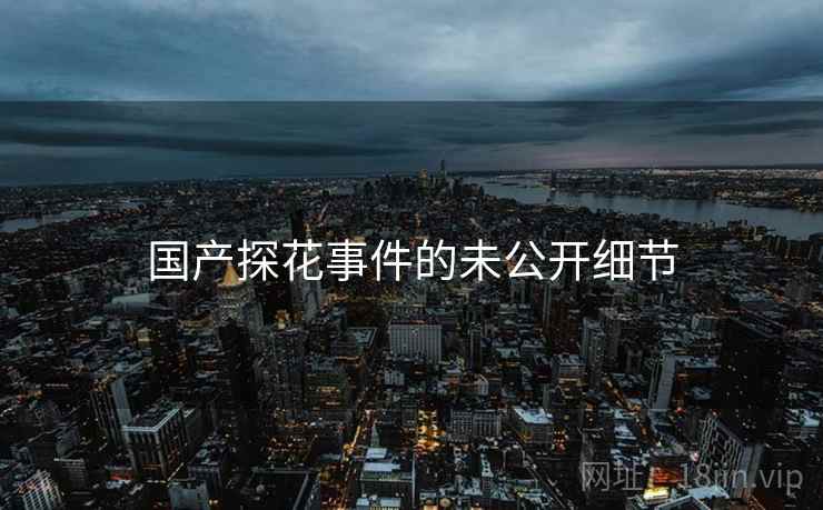 国产探花事件的未公开细节