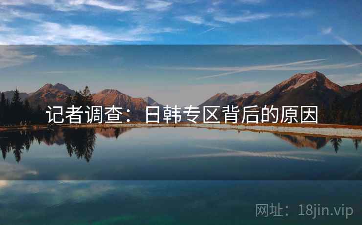 记者调查:日韩专区背后的原因