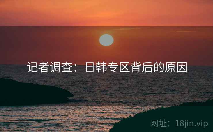 记者调查:日韩专区背后的原因