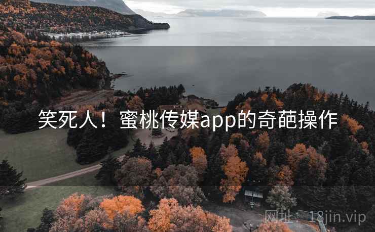 详细阅读:笑死人!蜜桃传媒app的奇葩操作 笑死人!蜜桃传媒app的奇葩操作